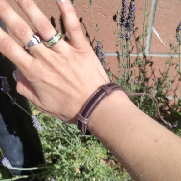 Genuine Leather Bracelet # 3 Handmade! - Picture 5 of 7